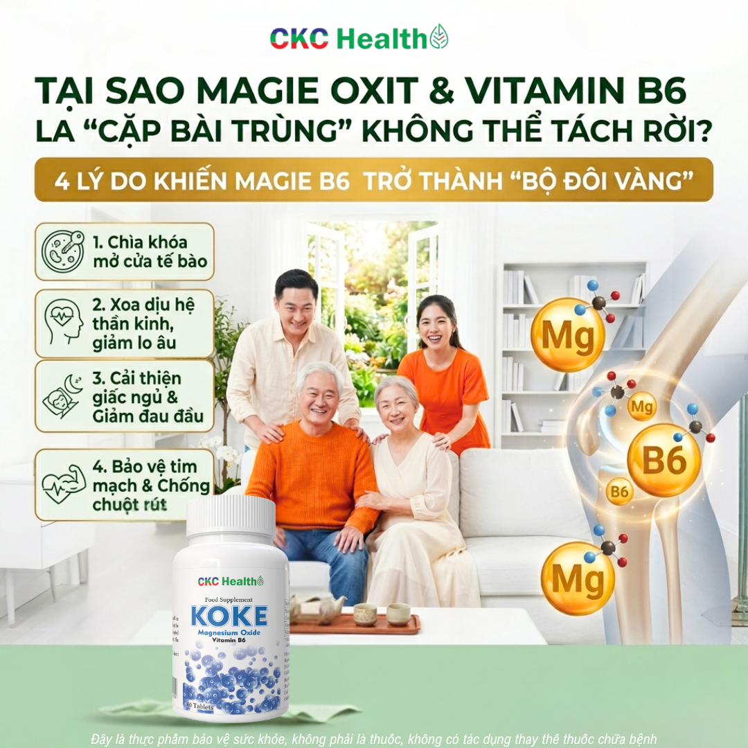 TẠI SAO MAGIE VÀ VITAMIN B6 LÀ